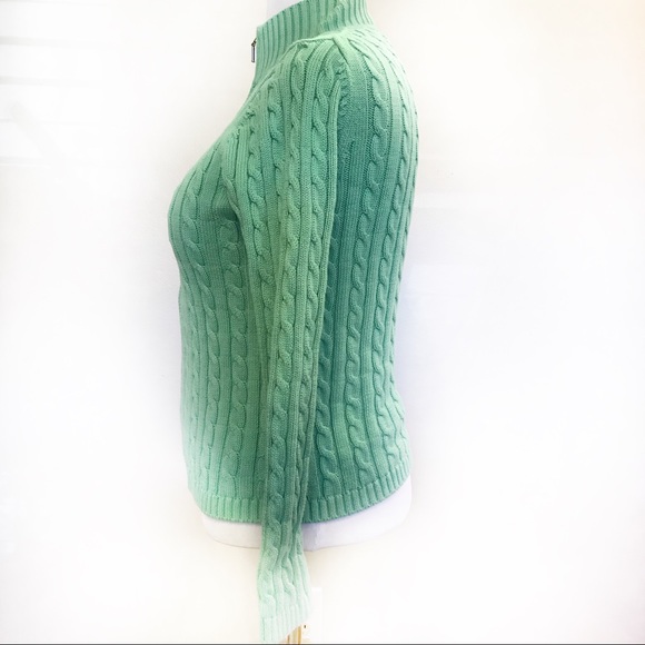 LLBean Women's Double L Cotton, Zip Front Cardigan - Size Medium - Picture 3 of 6